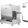 VEVOR Attrezzatura per la lavorazione del serbatoio di inclinazione BX-20T 30L (miscelazione max 30 libbre, carne in acciaio inossidabile, macchina per salsicce con riduttore a leva del coperchio