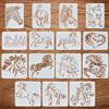 FINGERINSPIRE Set di 15 stencil per pittura a cavallo, 21 x 29,7 cm, 30 x 30 cm, principe azzurro zebra gregge coppia fine spruzzo grande