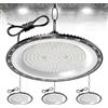 Hondony 4Pack 200W Faretto LED UFO, 20000LM lampada led illuminazione industriale Impermeabile IP65 6500K Bianco Freddo per Garage, Officina, Fabbrica, Corridoio, Parcheggio, Stadio coperto