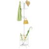 FAVOOSTY Appendiabiti con Portaombrelli, Appendiabiti con 12 Ganci, Supporto per Giacche, in Piedi, per Soggiorno, Camera da Letto (Bianco)