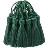 AebDerp 30 mini ciondoli con nappe di seta per fai da te, piccoli accessori da appendere, per segnalibri fai da te, da donna, gioielli, chiavi, catena, tenda personalizzata, regalo di nozze (Verde scuro)