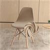 FANSU Coprisedie con Schienale 1/2/4/6 Pezzi Elasticizzato, Velluto Nordico Ufficio Coprisedia con Gambe Fodere Coprisedia Sala da Pranzo Coprisedia per Soggiorno Cucina (Beige,4 Pezzi)