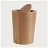 DRSFF Contenitore per rifiuti da cucina Cestino per rifiuti in legno Cestino per bagno ribaltabile Cestino per carta straccia Cestino per la spazzatura Casa Camera da letto Colore noce Grande pattumiera