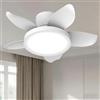 Dobecd Ventilatore da Soffitto con Luce 6 Velocità Reversibile Telecomando APP Dimmerabile 3 Temperature di Colore Plafoniera con Ventilatore Funzione Memoria Sala Pranzo Soggiorno，White-25