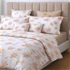 Mirabello Completo Lenzuola Matrimoniale Percalle 100% Cotone Art. Coralli Effetto Copriletto Balza Reversibile (Rosso)