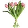 EnixwH 7 Pezzi Tulipani Finti Realistici Fiori Finti Piante Finte che Sembrano Vere Tulipani Artificiali per Bouquet Nozze Decorazione Tavolo Casa Feste Uffici Hotel Fai Da Te (Rosa Chiaro)
