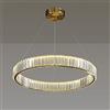 KXEcoLife Lampadario di Lusso, Lampada a Cerchio Luminoso in Cristallo, Opera d'Arte per Camera da Letto, Sala da Pranzo, Studio, Soggiorno, Illuminazione, Cromato, 60 cm