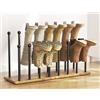 pickpiff Scarpiera 8 paia Shoe Rack salvaspazio Scarpiera base in legno, piccolo nero