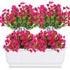 TYSM-CC Fiori Artificiali 6 Mazzi di Petunie Finte, Resistente ai Raggi UV, Realistici e Durevoli per Decorazioni Esterni e Interni Casa, Balconi, Portico