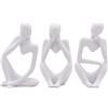 SIMDIM Pensatore Statuetta, Moderni Soprammobili Scultura, Accessori Casa Arredamento, Resinoso Pensiero Statuetta Design Casa, Decorazioni Casa Moderna (bianco)