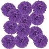 PATIKIL 24cm Pompon Carta Velina, 12Pz Fiori di Carta Pom Poms Decorativi Colorati per Matrimoni Addio Nubilato Compleanno Decorazioni Sfondo, Viola Scuro