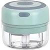 CaDoeS grattugia Mela Elettrico Chopper Alimentare 100/250ml Mini USB Senza Fili Elettrico Aglio Schiacciatore USB Aglio Schiacciatore Cucina Frutta Verdura Gadget Strumento (Color : A-Green-100ML)