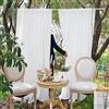 Devola Tenda semitrasparente, bianca, moderna, per finestra e porta del balcone, 120 x 130 cm, 1 pezzo