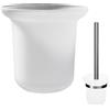 Foonary Porta scopino per WC in vetro, tazza di base per scopino WC, porta scopino Foonary, accessorio da bagno, scopino per WC, in vetro smerigliato, senza fori (Solo la tazza)