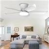 Dceinz Ventilatore Da Soffitto Con Luce 5 Pale Dimmerazione Telecomando 6 Velocità E Timer Silenzioso Lampadario Con Ventilatore Da Soffittoreversibile,Bianco-36
