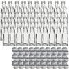 gouveo Set da 60 pezzi di bottigliette in vetro Maraska da 20 ml con tappo a vite argento - mini bottiglia da 0,02 l per il riempimento per liquori, olio o per il fai da te (MFET020S)