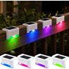 jindaaudio Luci Solari da Giardino, Confezione da 4 Luci LED RGB per Esterno, Luci Decorative per Recinzione con Cambio Colore, Impermeabili
