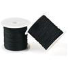 Craftdady - 2 rotoli di filo di nylon nero 0,6 mm intrecciato, ideale per lavori con perline, corde per macramè, braccialetti dell'amicizia, creazione di gioielli fai da te, nodi cinesi
