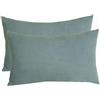 ZZDZW Set di 2 Copri Cuscini 50x70 per Divano 40x70 Copricuscino 50x80 Elasticizzato con Cerniera,Federe Moderne per Camera da Letto Decorativo Velluto A Coste Elegante(Teal Green,40cmx50cm Set of 2)