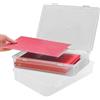 LEKEFETO Set di 2 scatole portaoggetti, formato A4, rettangolare, impilabile, portatile, per documenti e lettere (31 cm)