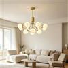 DHGIE Lampadario Moderno Del Soggiorno Con Sfera Di Vetro Del Paralume In Stile Moderno, Arte Decorativa, Vetro Sferico Colorato Della Struttura Metallica, Utilizzato Per Le Camere Da Letto Del Lampadario (