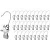 Abiyou Grucce Metallo Ganci con Pinza, 30 Pezzi Grucce Ganci a Clip, Mollette Portatili in Metallo Appendino, Ganci per Bucato, per Abiti, Scarpe,Pantaloni(Grigio)