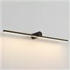 COSRUB Lampada Specchio Moderna Minimalista, Applique Bagno Lineare LED Luce per Specchio in Alluminio da Parete(Black(4000K),60cm/23.62in)