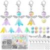 Annickee Set di 55 Angioletti Bomboniere Portachiavi, DIY Portachiavi Angelo Custode, portachiavi Angelo Fai Da Te, Ciondolo angelo per Matrimonio, Battesimo, Natale, Comunione Bomboniere
