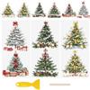 WANDIC 3 fogli adesivi UV DTF Cup Warp Merry Christmas Tree rub on transfer, decalcomanie impermeabili per fai da te finestre in vetro, bottiglie d'acqua, mobili, artigianato, 15 x 30 cm