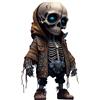 Pipihome Fantastiche figurine di scheletro, 2023 New Resin Crafts Cute Statue Skeleton Memorial, Decorazione gotica Halloween cranio scultura, for Decorazioni da Scrivania for Home Office (A)