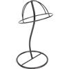 COOPHYA Supporto per Cappelli e Parrucche in Metallo Nero Base Stabile, Espositore da Tavolo per Cappellini Sportivi e Parrucche, per Negozi e Uso Domestico