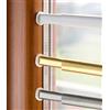 GLOBALCORPORATION GLOBAL CORPORATION ASTINE A MOLLA PER TENDA A VETRO BIANCO ORO ARGENTO BACCHETTE ESTENSIBILE BASTONCINI A PRESSIONE PER TENDE TENDAGGI REGGITENDE A FINESTRA BASTONE (ARGENTO, 84-150 Centimetri)
