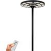 YASTA Lampione Solare da Giardino Per Esterni 2000 Watt Con Palo Nero Antracite 3 Metri (incluso) Faro Led Stradale Forma UFO Con Telecomando Luce Fredda Luci Solari Sensore Movimento e Crepuscolare