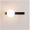 SXYSXYSXY Lampada da Parete Minimalista Lampada da Parete con sfera in vetro e interruttore a catena Luce Neutra 4500K Moderna Applique da Parete per camera soggiorno corridoio