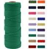 MORAINJAY 3mm Cotone Macramè 100% Naturale,Verde Smeraldo 100m Filato Non Sbiancato Senza Chimici per DIY, Bomboniere, Decorazioni - Cordame in Cotone per Crafts