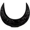 Omniacasa Vaso Decorativo Nero Lucido in Ceramica - Design Moderno a Forma di Luna con Rilievi, Altezza 20 cm - Scultura Artistica per Casa, Studio o Ufficio