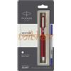 Parker Penna a sfera standard Parker Vector finitura cromata CT (corpo rosso)...