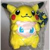 Pokemon Center Peluche Pokemon Mensile Pikachu 2005 Luglio con Maschera Mew e Fan Uchiwa Gio...