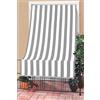 HOME ZEN HOUSEHOLD LINEN Tenda da Sole a Righe RIVERS per Balcone e Finestra Esterno, Poliestere Leggero, Filtra Luce Solare, Varie Misure Colori, con Frange e Anelli di Plastica 1 145X290 CM RIGHE LARGHE GRIGIE