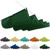 MENGH Tenda parasole retrattile 0.7x2.5m, vela a onda regolabile e arrotolabile. Impermeabile con occhielli e corda di fissaggio, ideale per terrazze, cortili, verande e gazebo Verde Scuro