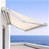 Atelier Arrigo Tenda da Sole a Bracci Estensibili su Misura e Personalizzabile con Cassonetto - Motore o Manuale, LED, Sensori Vento/Sole, Installazione Parete o Soffitto
