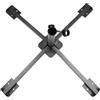 Homeponnew Base per ombrellone pieghevole in acciaio robusto, per uso esterno, foro centrale regolabile (3,2 cm), portatile e pieghevole, per giardino, spiaggia e campeggio