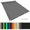 GOUBAN Tende da Sole per Esterno 80 x 120 cm Tenda da Sole con Anelli, Impermeabile Rettangolare con Occhielli, 185Ggsm Oxford, per Giardino Balcone Terrazza, Grigio Chiaro