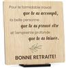 CONTRAXT Carte de retraite originale en bois. Cadeaux uniques pour la retraite pour hommes et femmes, collègues, chefs, amis, enseignants (Retraite)