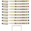 Pigma MICRON Sakura 005 - set di 9 colori. set 9 Fineliners e 1 carta