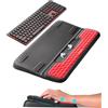 VAYDEER Poggiapolsi Tappetino Mouse per Gamer Nero-Rosso - Memory Foam Morbido, Ergonomico, Antiscivolo, Ideale per Tunnel Carpale e Ufficio