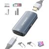 AGFINEST Adattatore HDMI a USB-C 4K@60Hz, in alluminio, da sorgente HDMI a display USB-C per PS5, Xbox, Switch, laptop, Fire TV Stick, occhiali AR XREAL, RayNeo, Vitur, monitor portatile, proiettore
