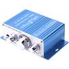 ciciglow HY - Amplificatore per Auto 2001, Amplificatore Audio Stereo Digitale DC 12V Mini 2 Canali Display Digitale Power Player HiFi Audio Music CD Dvd MP3 FM Player(Blu)