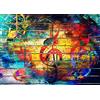 BELECO 3x2.5m Tessuto Notazione musicale Sfondo Note musicali Simbolo musicale Grunge Parete Musica Sfondo da palco Decorazioni per feste a tema musicale Decorazione da parete Banner Photo Booth