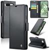 XKchatpt Custodia a Portafoglio in Pelle PU per Google Pixel 8A con Blocco RFID, Porta Carte, Funzione di Supporto, Chiusura Magnetica, Custodia Protettiva Antiurto (Nero)